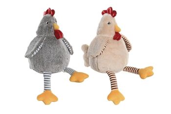PELUCHE POLYESTER 20X20X28 POULES 2 ASSORTIES. PE206132 1