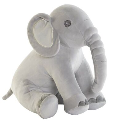 PELUCHE POLYESTER 18X20X25 ELEPHANT GRIS CLAIR PE207452