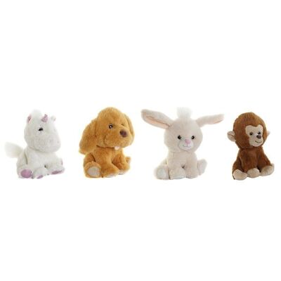 PELUCHE POLYESTER 10X7X20 ANIMAUX 6 ASSORTIMENTS. PE207454