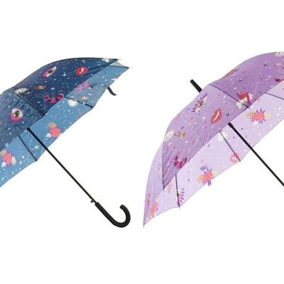 PARAPLUIE POLYESTER 104X104X85 8 BARRES 2 ASSORTIMENTS. PW192199