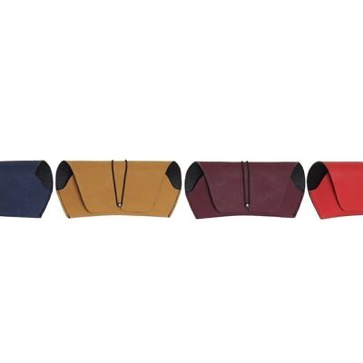 SUNGLASSES CASE PU 16,5X7X3,5 4 ASSORTMENTS. RC173777