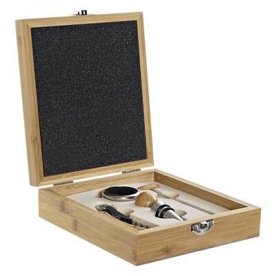 VINO SET 4 BAMBU INOX 13X3X1 MARRON CLARO RC185251