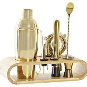 COCKTAIL SET 9 BAMBOU INOX 9X9X25 750ML DORÉ RC199421