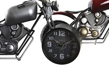 HORLOGE DE TABLE EN FER 44X13,5X23 MOTO 2 SURT. RE180002 2