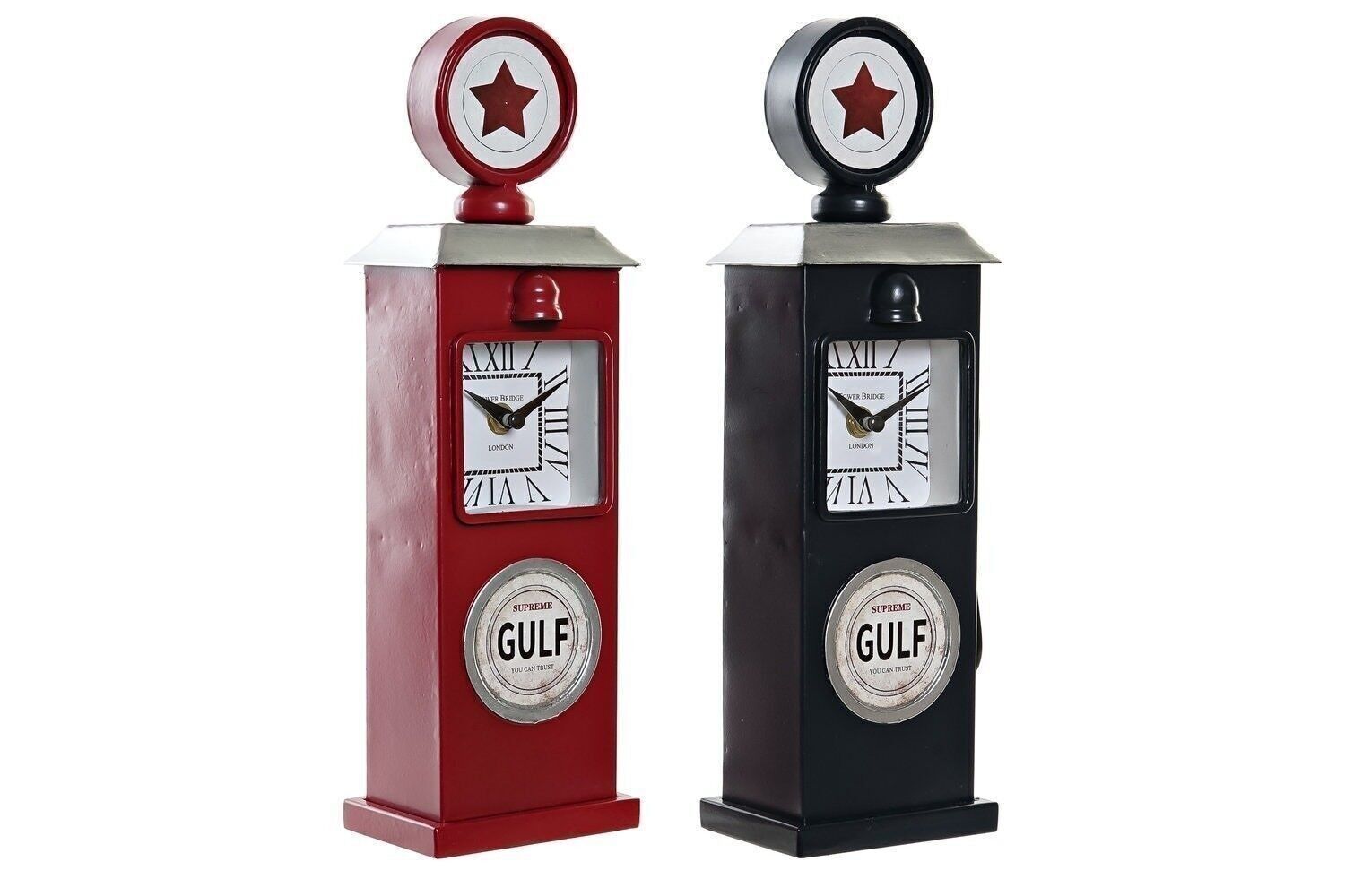 OROLOGIO DA TAVOLO FERRO 12X8X35 BENZINA 2 ASSORTIMENTI. RI180347