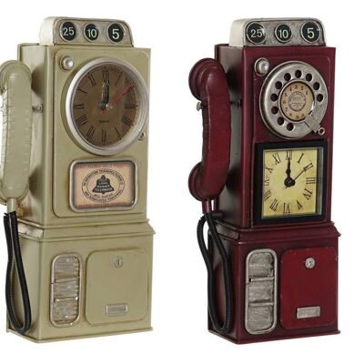 RELOJ SOBREMESA METAL 14X6X29 TELEFONO 2 SURT. RE186351