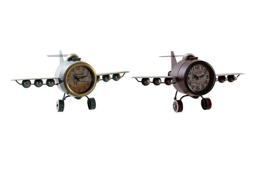 RELOJ SOBREMESA HIERRO 42X25X20,5 AVION 2 SURT. RE187313