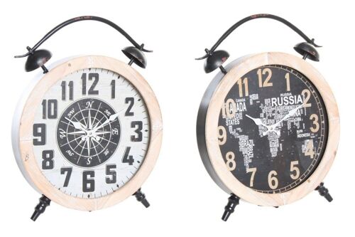 RELOJ SOBREMESA HIERRO MDF 41X6,5X52,5 2 SURT. RE187964