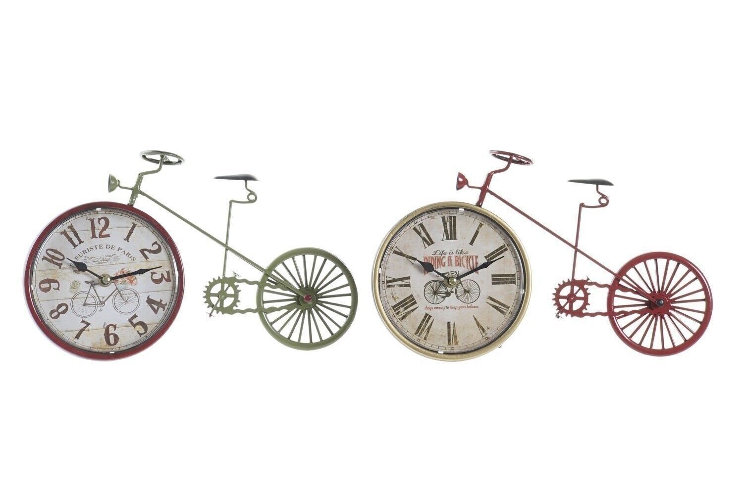 OROLOGIO DA TAVOLO IN FERRO 34,5X5X22,5 BICICLETTA 2 SUD RE196397