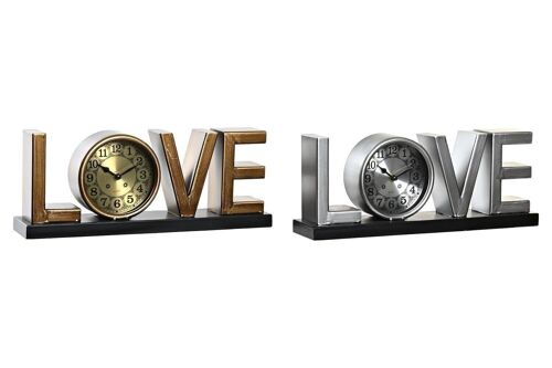 RELOJ SOBREMESA HIERRO 39X8X15 LOVE 2 SURT. RE198986