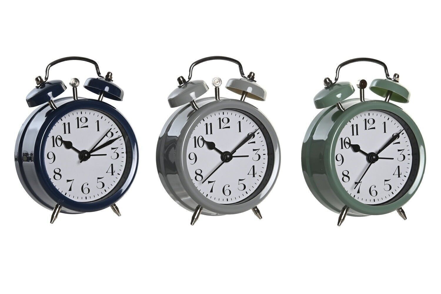 OROLOGIO SVEGLIA IN PLASTICA 9X4X12 VINTAGE 3 ASSORTIMENTI. RE206347