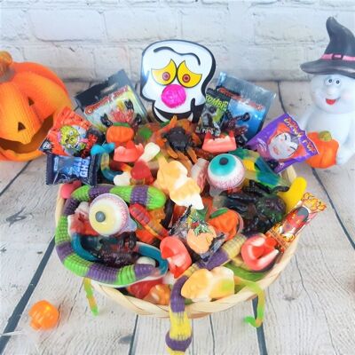 Cesta de dulces de Halloween