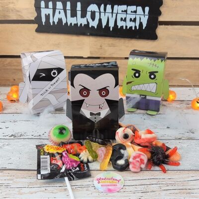 Caja de dulces - Monstruos de Halloween