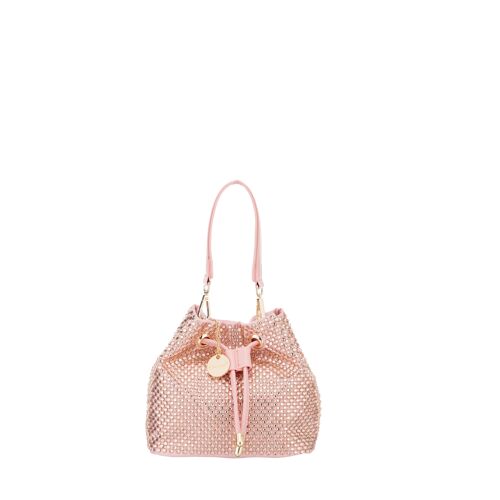 Alex Max PINK strass bucket bag