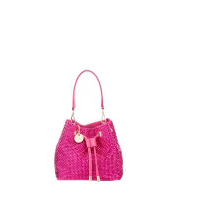 Alex Max FUCSIA strass bucket bag