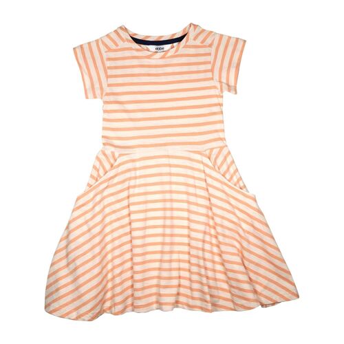 Shelby dress coral stripe