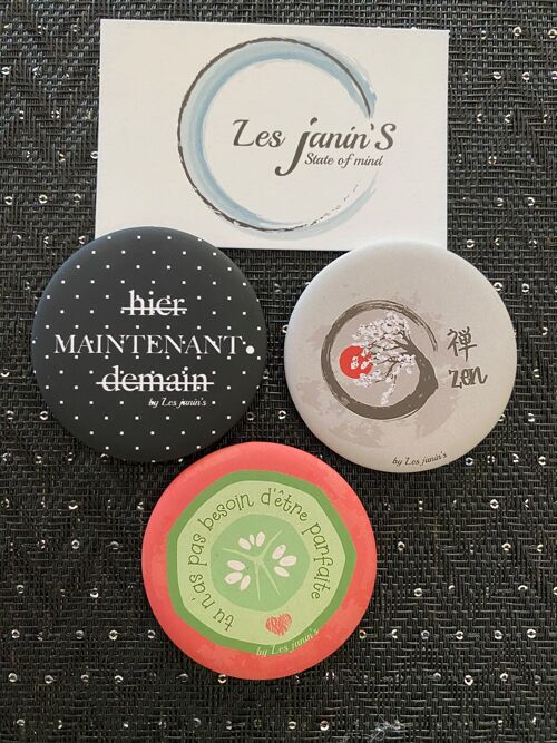 3 Magnets Zen/Maintenant/ Tu n'as pas besoin d'être parfaite