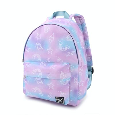 YLX Hemlock Rucksack | Kinder | Pastell-Galaxie-Einhorn