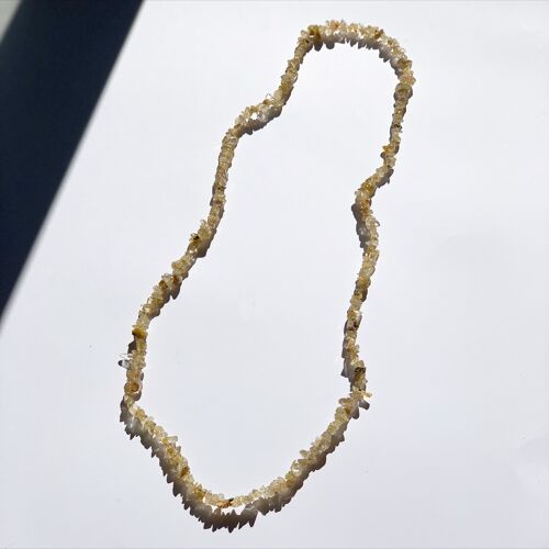 Collier -  CRISTAL DE ROCHE RUTILE -  énergie positive