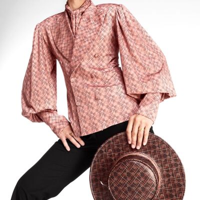 Cruzado elástico con estampado de monograma exclusivo de Helen Anthony