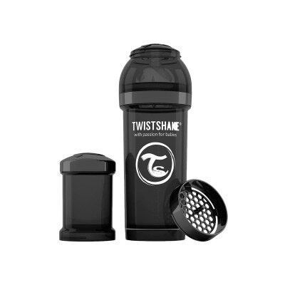 BIBERON ANTI-COLICOS 260 ML NEGRO TWISTSHAKE