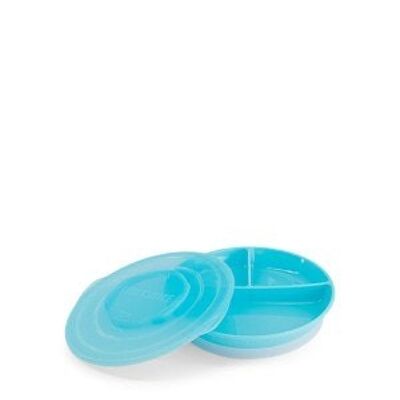 PLATO DIVIDIDO TWISTSHAKE 6+M AZUL PASTEL