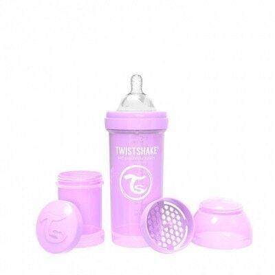 TWISTSHAKE BIBERÓN ANTICÓLICO 260ML PASTEL MORADO