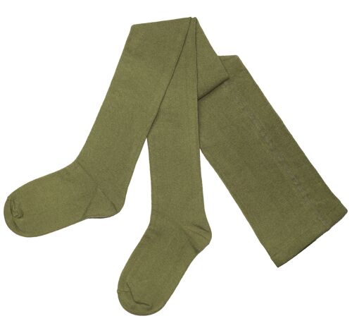 Tights for women, Ladies' cotton Tights >>Olive green<<