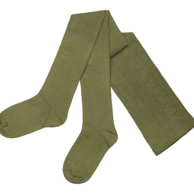 Tights for women, Ladies' cotton Tights >>Olive green<<
