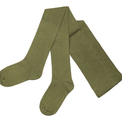 Collant da donna, Collant da donna in cotone >>Verde oliva<<