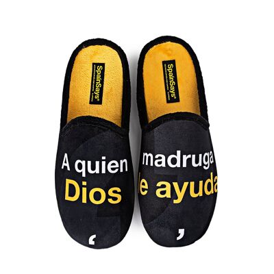 Slippers "God helps those who get up early"