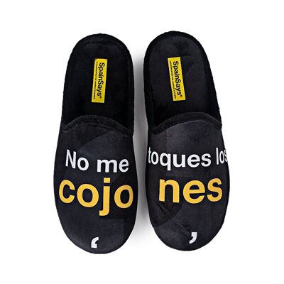 Pantofole "Non toccarmi le palle"