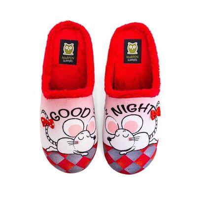 Slippers "Good Night" Red