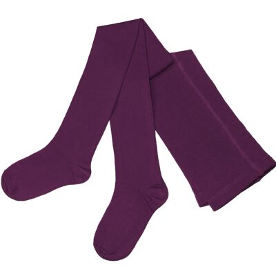 Strumpfhosen für Damen, Damen Baumwollstrumpfhose >>Grape<< weiche Baumwolle