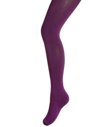 Collants pour femme, Collants en coton pour femme >>Raisin<< coton doux 2