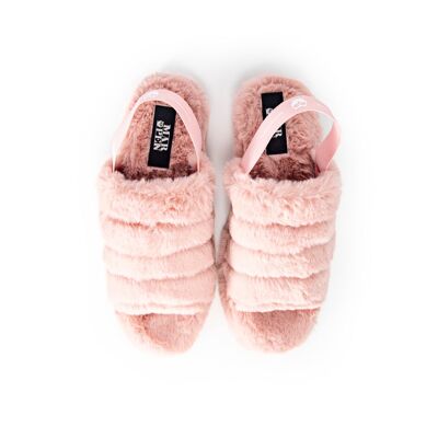 Pink Hair Open Slippers