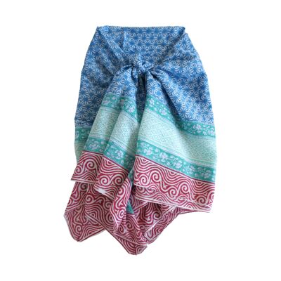 Pareo/sciarpa in cotone "Saint Barth".