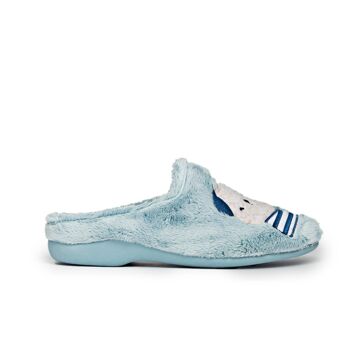 Chaussons Ours Couple Bleu Clair 3