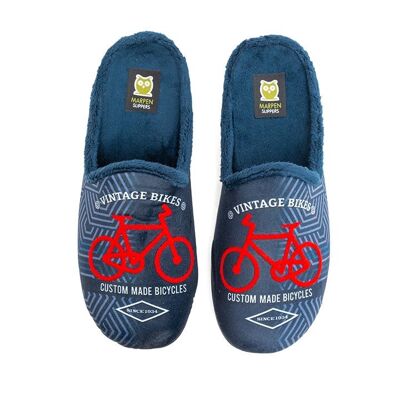 Pantofole da bicicletta blu scuro