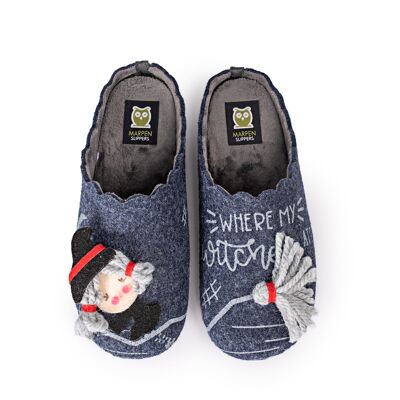 Navy Witch Slippers