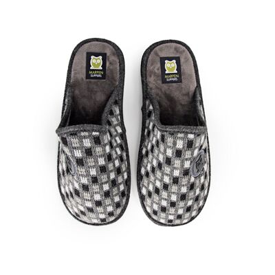 Slippers Chinela Squares Gray
