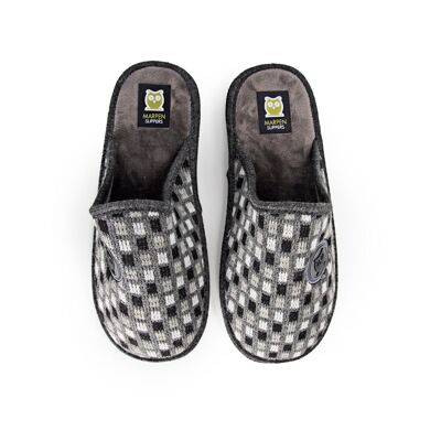 Slippers Chinela Cuadritos Gris