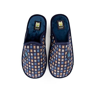 Slippers Chinela Squares Navy