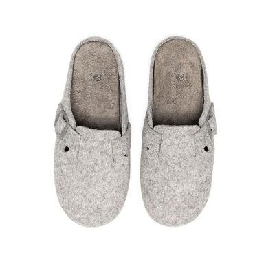 Gray Felt Slippers