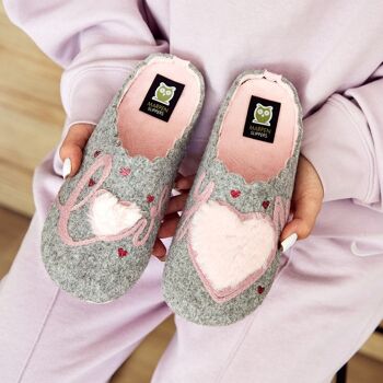 Chaussons Love You Gris 2