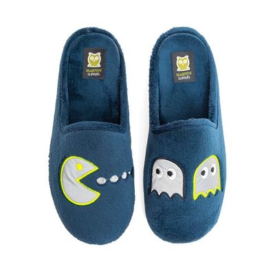 Pantofole Pac-Man blu scuro