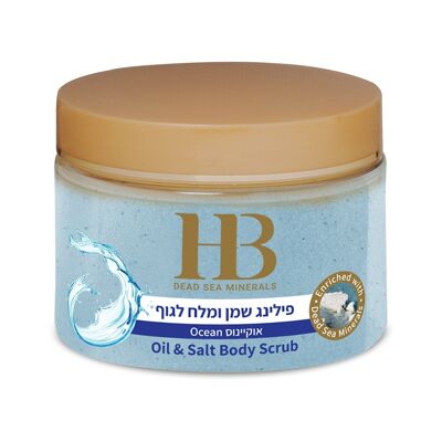 body scrub with dead sea salts and ocean aromatic oil