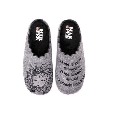 Wake Up Slippers Gray