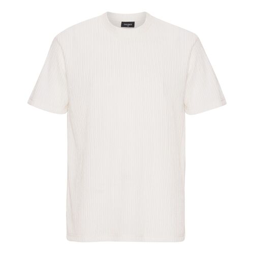Offwhite shiny crepe T-shirt