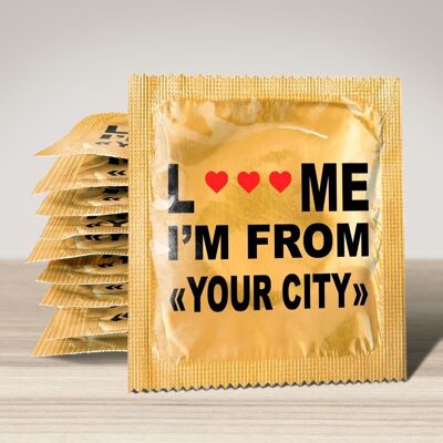 Préservatif: CUSTO : L... ME I'M FROM "YOUR CITY"